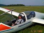 In the glider .. after a landing.